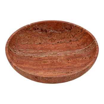 Red Travertine Marble Large Dish Accessories