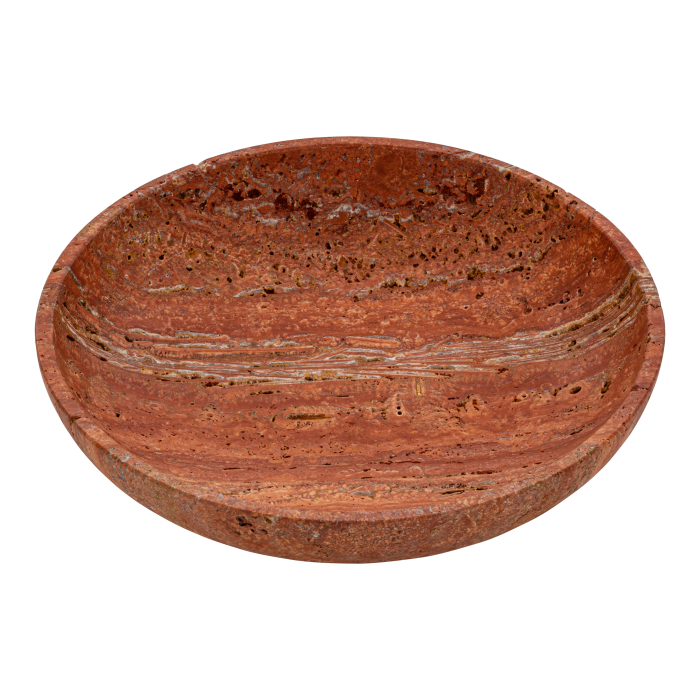 Red Travertine Marble Large Dish Accessories