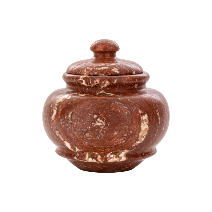 Red Travertine Marble Jar Accessories