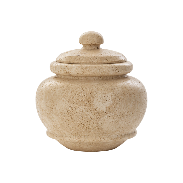 White Travertine Marble Jar Accessories